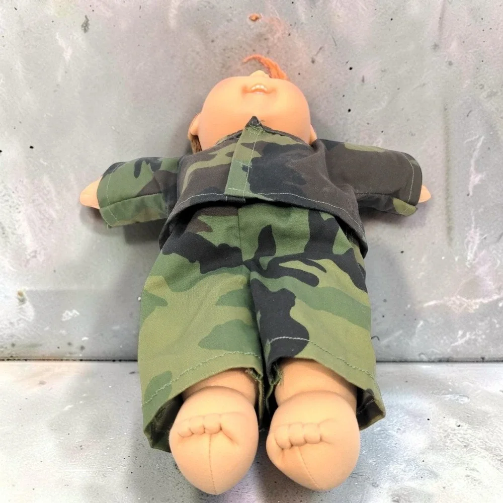 VTG Cabbage Patch Kids Magic Touch Colorsilk Boy Doll Camo Orange Hair 2005 CPK
